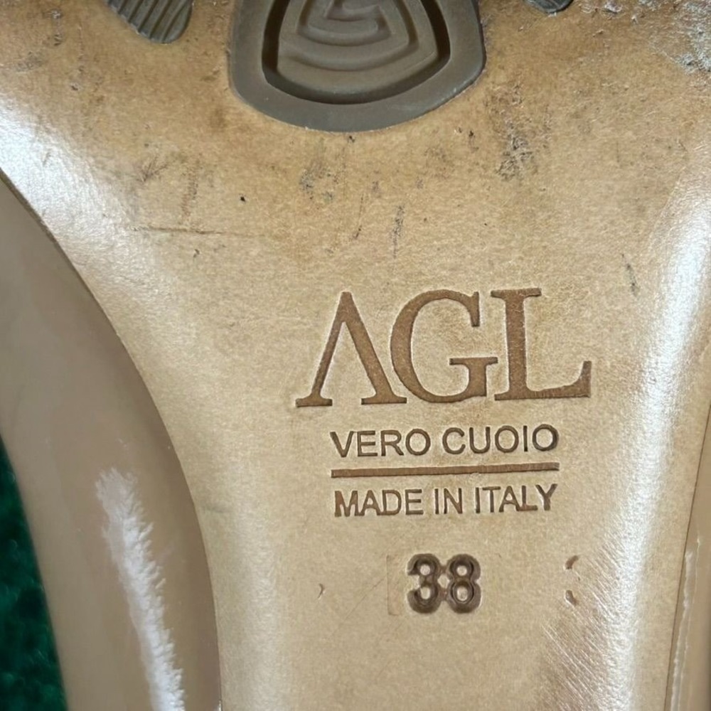 AGL Attilio Giusti‎ Leombruni Beige Leather Pump Heels Italy Made Women 8 (38) - Picture 12 of 12